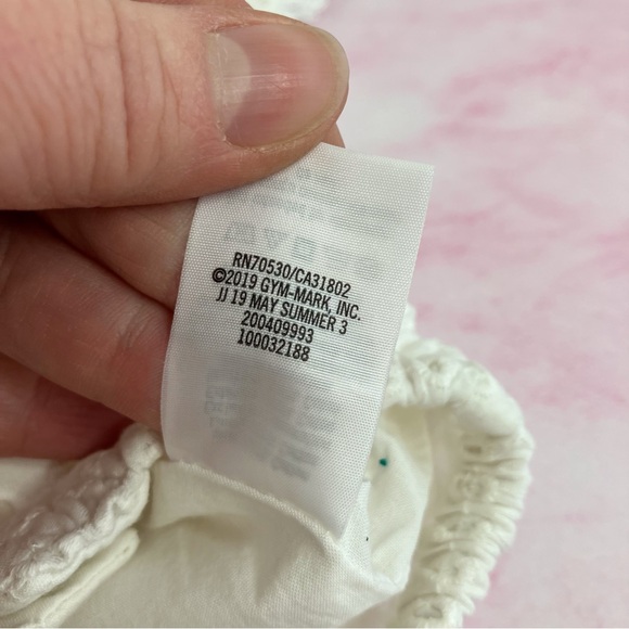 NWT Janie and Jack Ruffle Eyelet One Piece Baby Romper white size 3-6 months - Picture 10 of 12